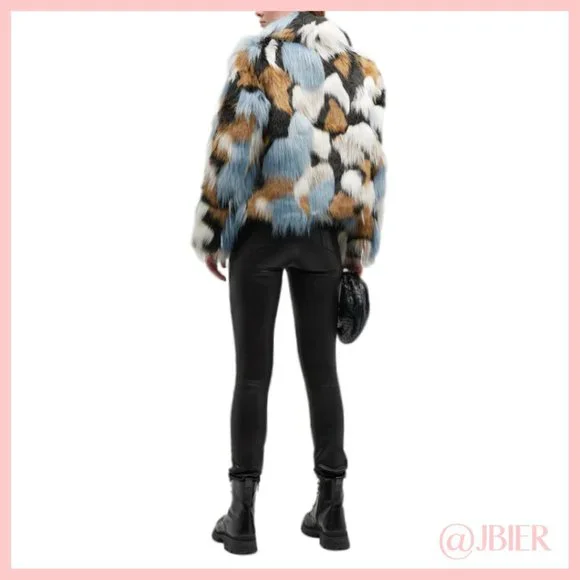 Adrienne Landau Faux Fur Collared Jacket - Picture 4 of 5